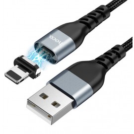 кабель для Apple Lightning USB магнитный Hoco U96 черн