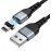кабель для Apple Lightning USB магнитный Hoco U96 черн