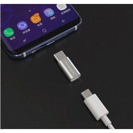 Переходник Type-C штекер - Micro USB гнездо Borofone BV4 серебр
