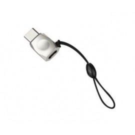 Переходник Type-C штекер - Micro USB гнездо Hoco UA8 серебр