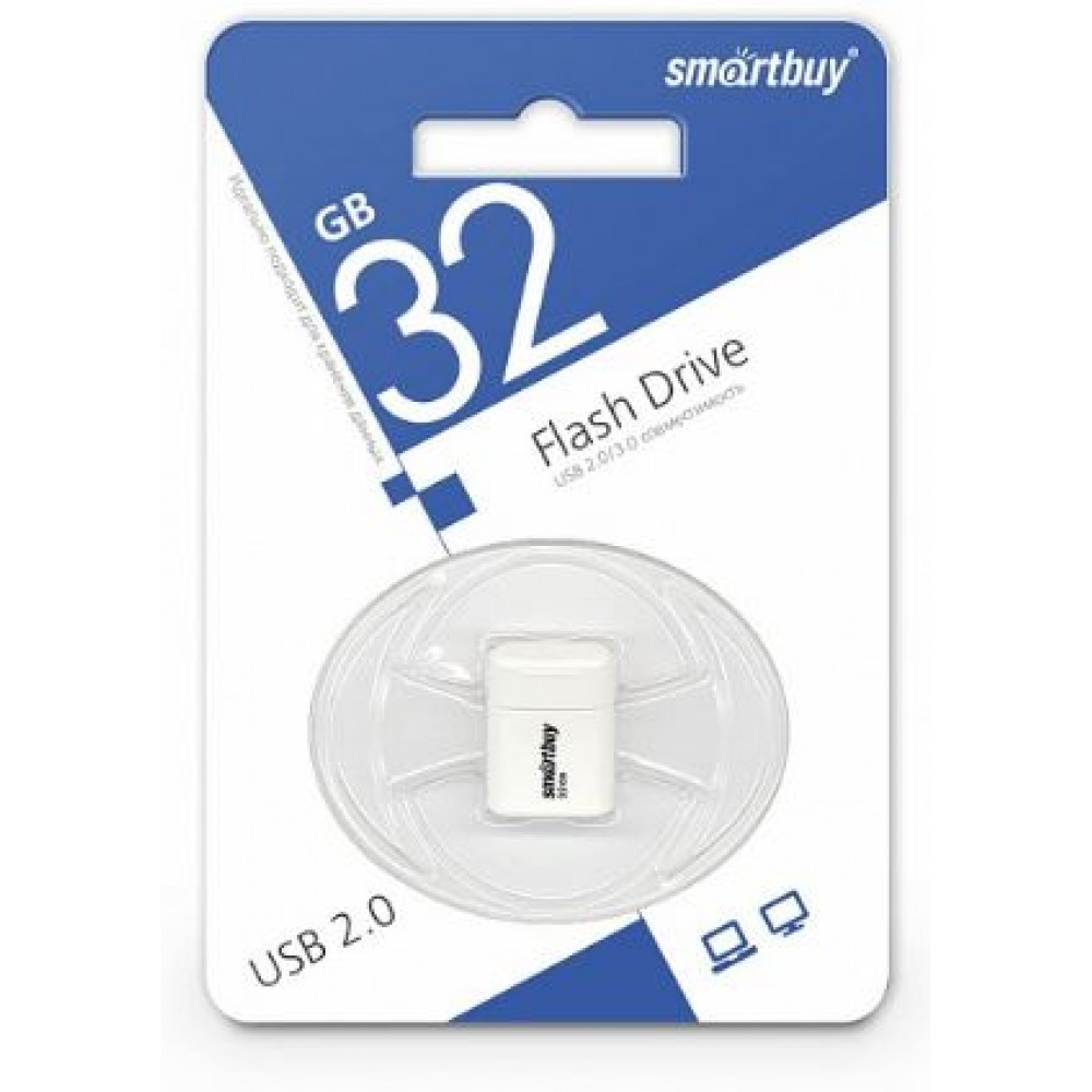 Флешка USB 32Gb SmartBuy Lara белая