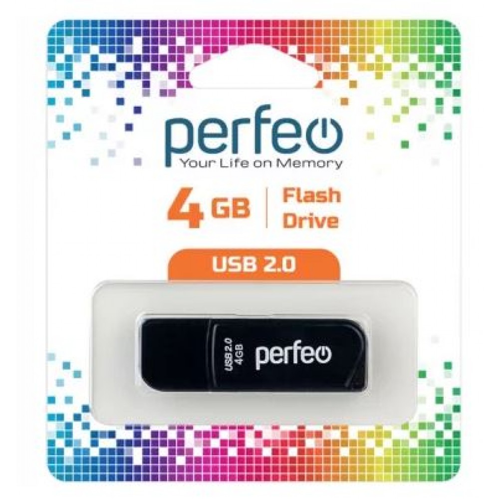 Флешка USB 4Gb Perfeo C10 черная