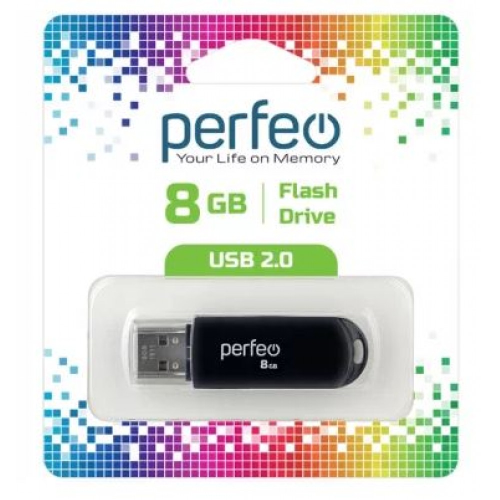 Флешка USB 8Gb Perfeo C03 черная