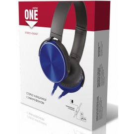 Наушники накладные Smartbuy SBH-5015 с микрофоном черно синие