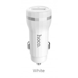 Зарядное автомобильное азу usb Hoco Z27A QC 3.0 быстрое, белый