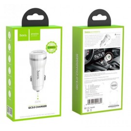 Зарядное автомобильное азу usb Hoco Z27A QC 3.0 быстрое, белый
