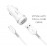 Зарядное автомобильное азу usb 2x Hoco Z27 2.4A + кабель micro белый