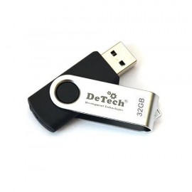 Флешка USB 32Gb DeTech Swivel black