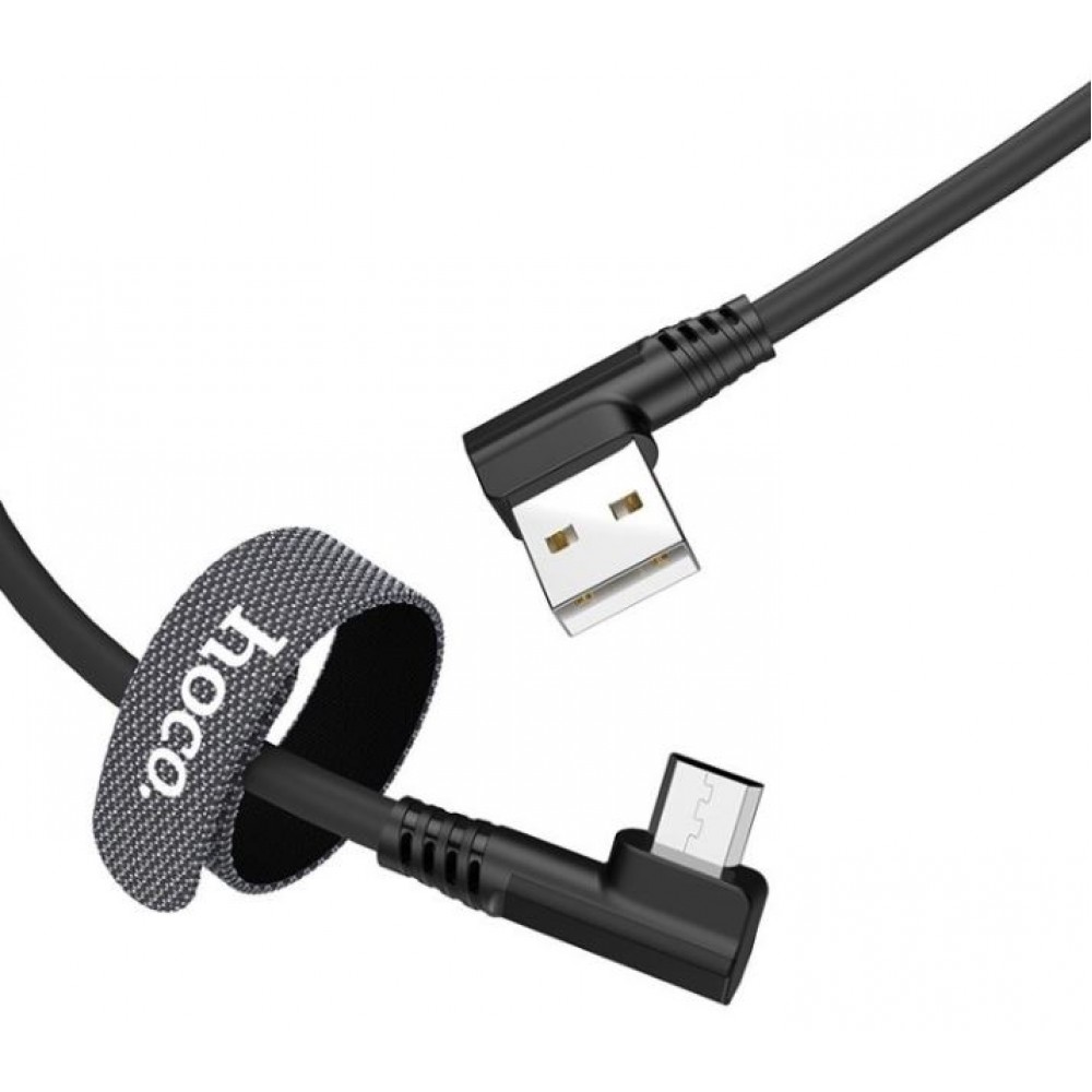 Кабель USB Type-C Hoco U83 3A 1.2m угловой черный