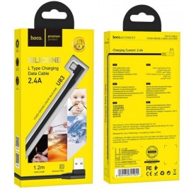 Кабель USB Type-C Hoco U83 3A 1.2m угловой черный