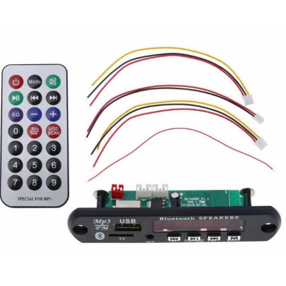 Модуль MP3 bluetooth/aux/usb/TF/FM с пультом JX-018BT 5-12v