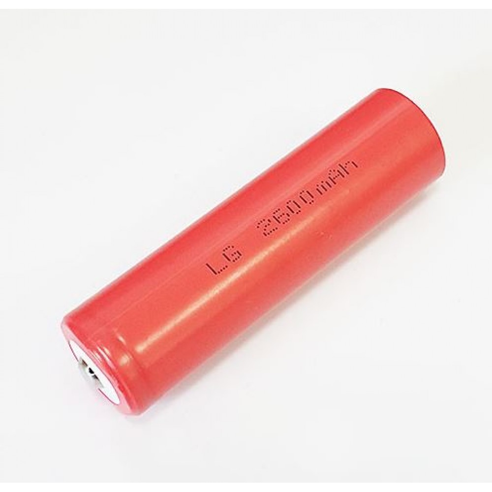 Батарея 18650 2600mAh красная