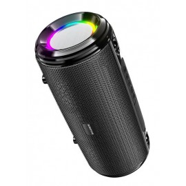 Колонка Bluetooth MP3 FM Borofone BR13 LED черная