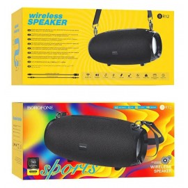 Колонка Bluetooth MP3 FM Borofone BR12 черная