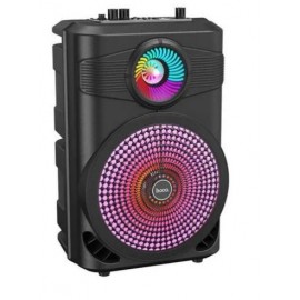 Колонка Bluetooth MP3 FM караоке с микрофоном Hoco BS46 черная