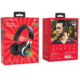 Наушники bluetooth BoroFone BO8 LED черные