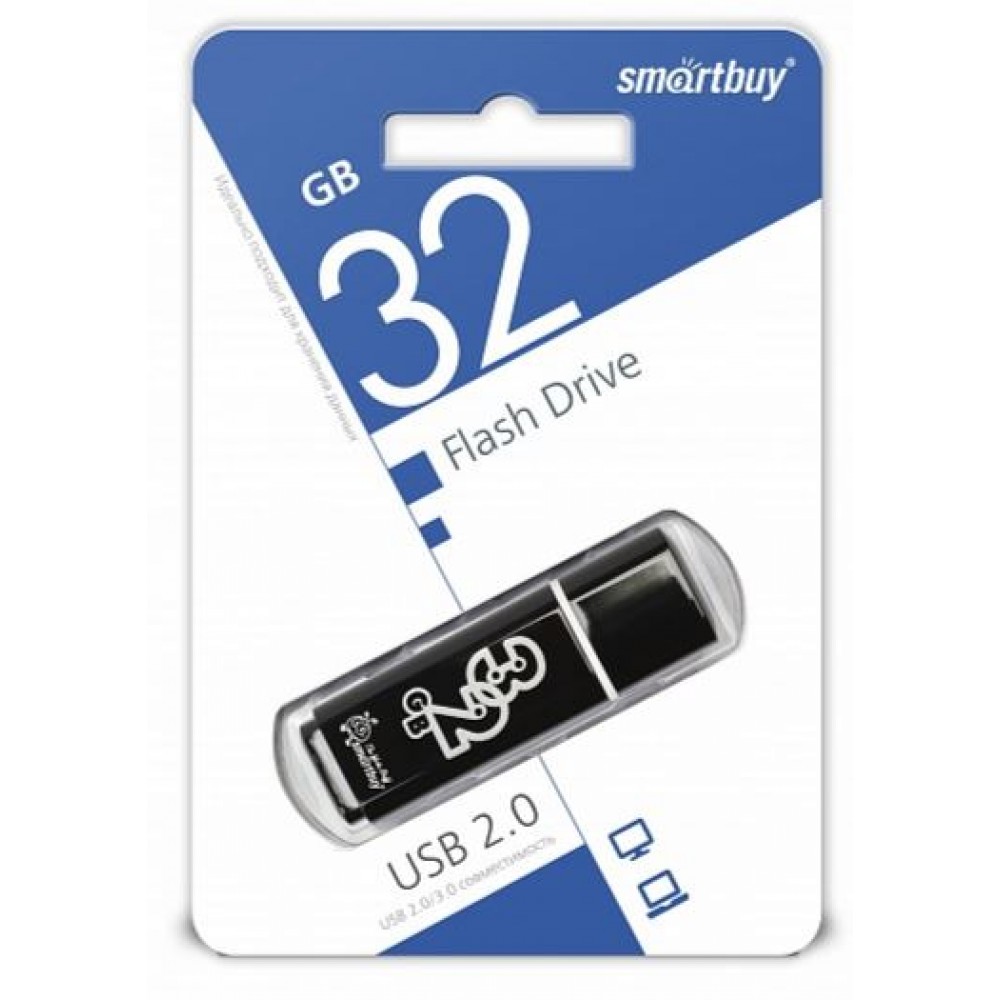 Флешка USB 32Gb SmartBuy Glossy Black