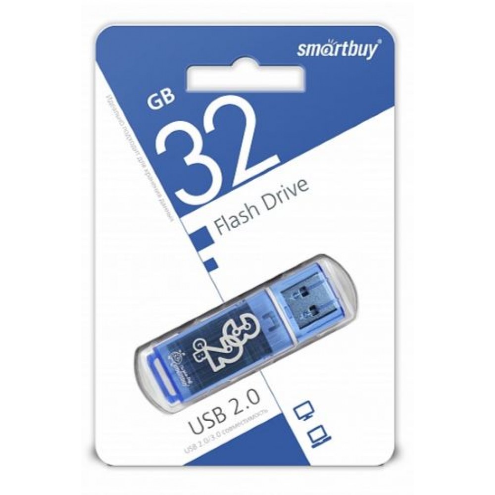 Флешка USB 32Gb SmartBuy Glossy blue