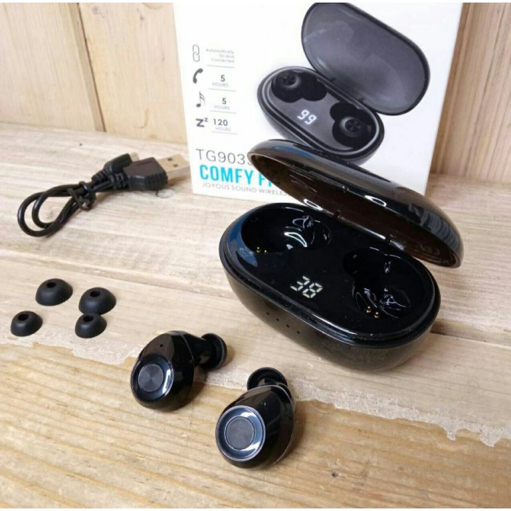 Наушники Bluetooth TG903S, вакуумные, TWS, черные