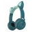 Наушники bluetooth Cat Ear ZW-028 с ушками LED зеленые