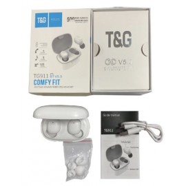 Наушники Bluetooth TG911, вакуумные, TWS, белые