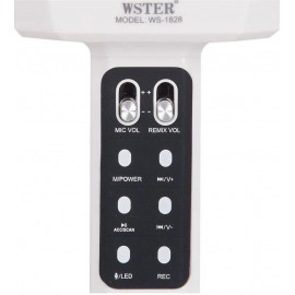 Колонка микрофон Bluetooth Mp3 караоке WS-1828 белый
