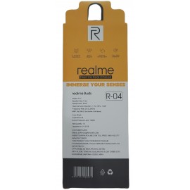 Наушники вакуумные с микрофоном Realme R-04 черные