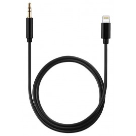 Переходник кабель для Apple lightning - 3.5 штекер aux 1m KY-122 черный