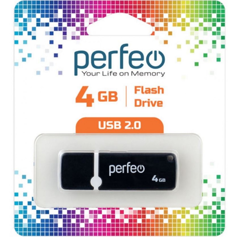 Флешка USB 4Gb Perfeo C07 Black