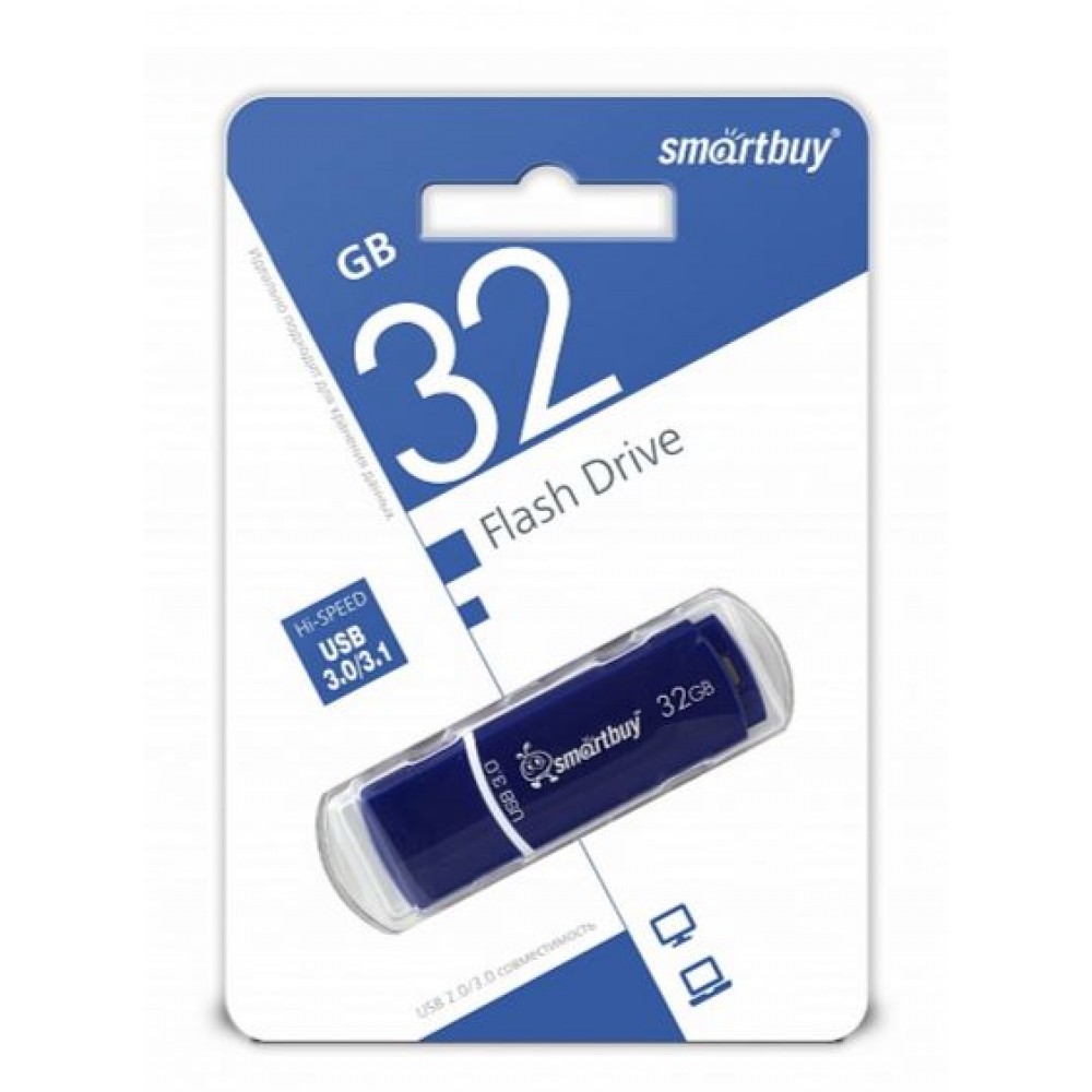 Флешка USB 3.0 32Gb SmartBuy Crown синяя