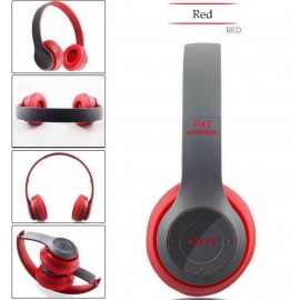 Наушники Bluetooth P47 красные