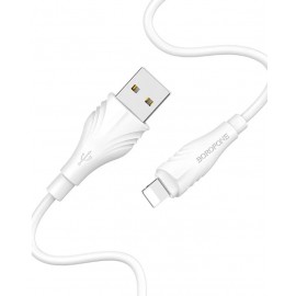 кабель для Apple Lightning USB Borofone BX18 1m, белый