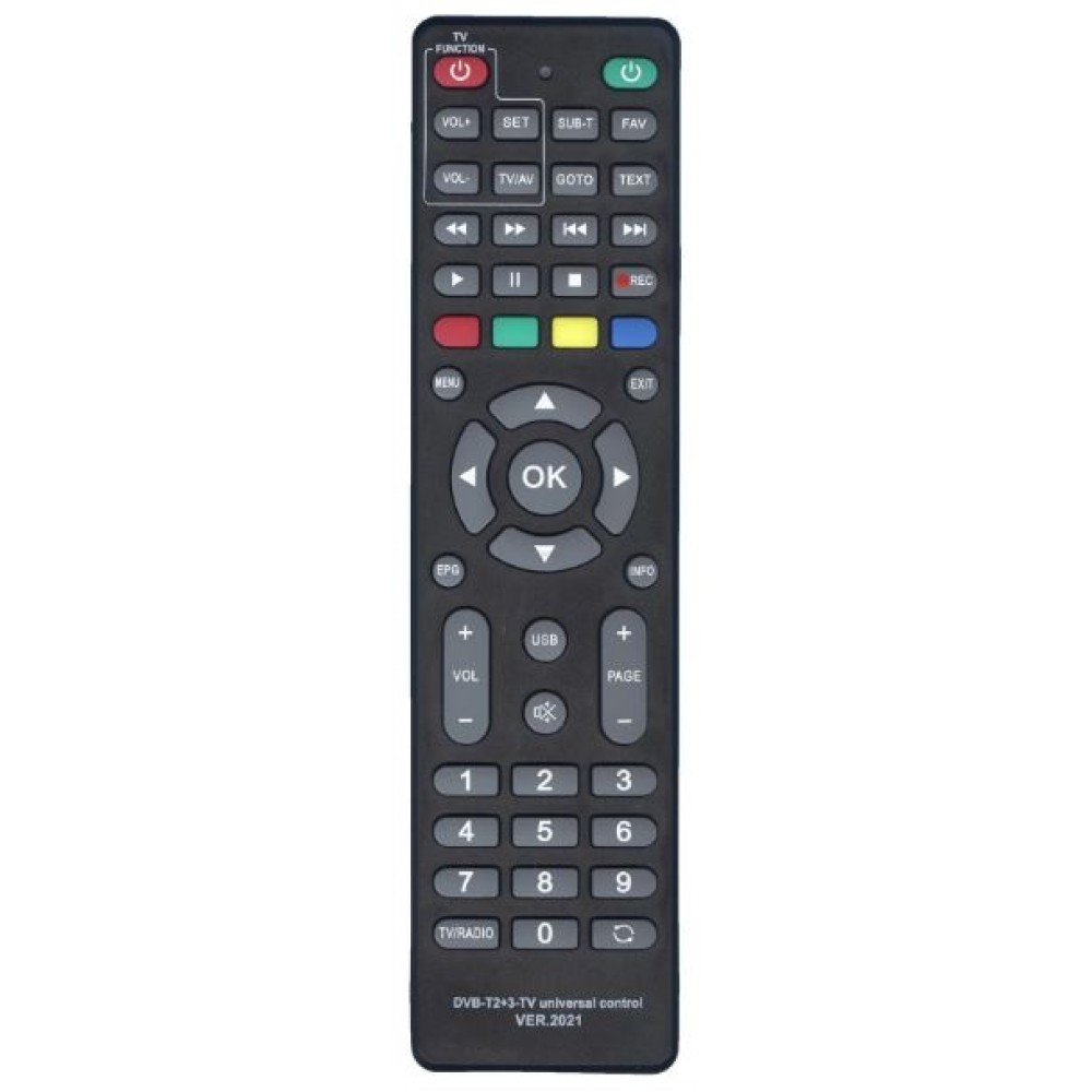 Пульт универсал для T2 тюнеров DVB-T2+3+TV ver.2021 H0037371