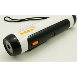 Фонарик Boruit Traveller, динамо-зарядное, FM радио, белый