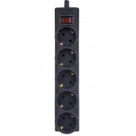 Фильтр сетевой с выкл 5 розеток 5m Perfeo POWERX PF_A4718 черный