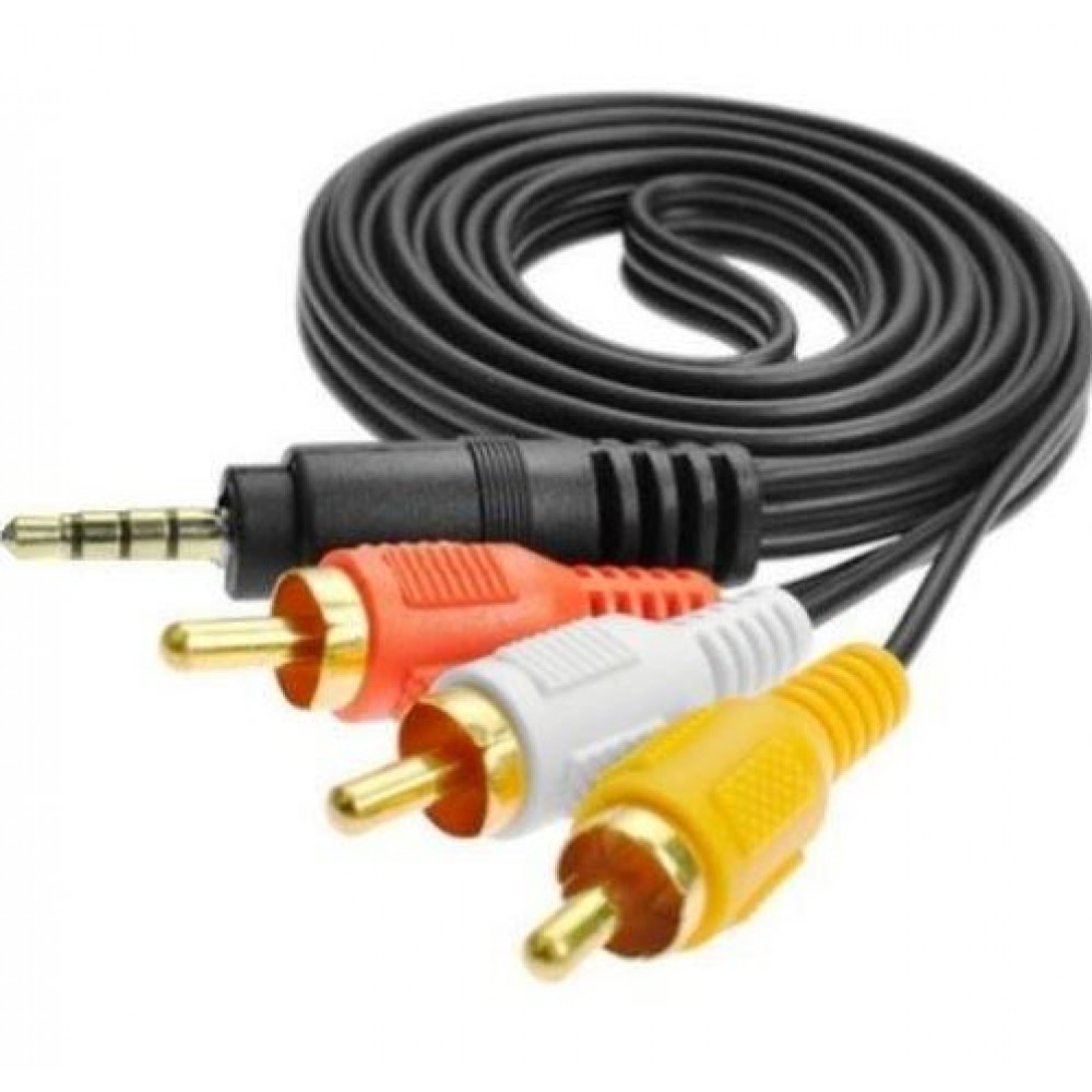 Кабель Aux 3.5 штекер - 3RCA 1,5m AlenCom 62-001