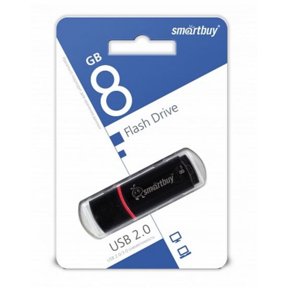 Флешка USB 8Gb Smartbuy Crown Black