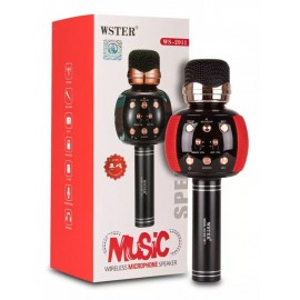 Колонка микрофон Bluetooth Mp3 караоке WS-2911 красная