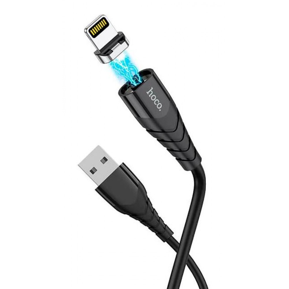кабель для Apple Lightning USB магнитный Hoco X63 черн