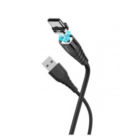 Кабель USB Type-C магнитный Hoco X63 черн