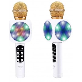 Колонка микрофон Bluetooth Mp3 караоке WS-1816 белый