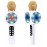 Колонка микрофон Bluetooth Mp3 караоке WS-1816 белый