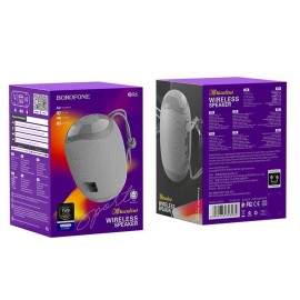 Колонка Bluetooth MP3 FM Borofone BR6 серая