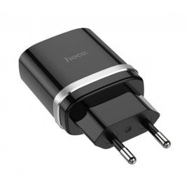 Зарядное сетевое сзу usb Hoco C12Q быстрое QC 3.0, черный