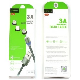 кабель для Apple Lightning USB магнитный Maimi X30 серый