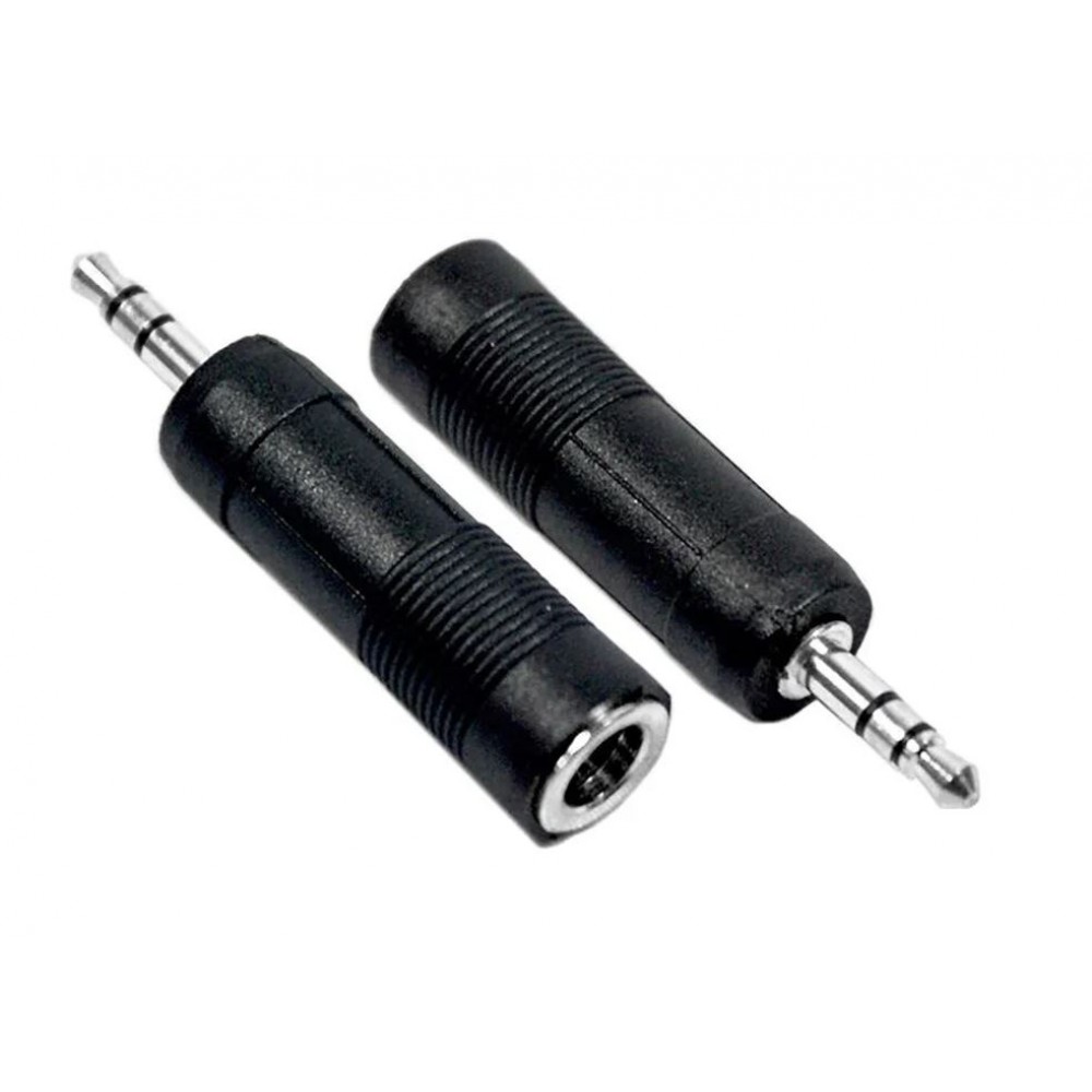 Переходник 3.5 штекер 3pin - 6.3 гнездо 3pin