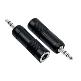 Переходник 3.5 штекер 3pin - 6.3 гнездо 3pin
