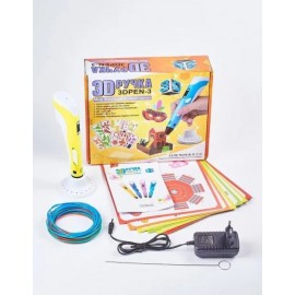 3D ручка 3DPEN-3 Y786 желтая USB с трафаретами