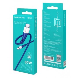 Кабель Type-C - Type-C PD 60W Borofone BX60 1m синий