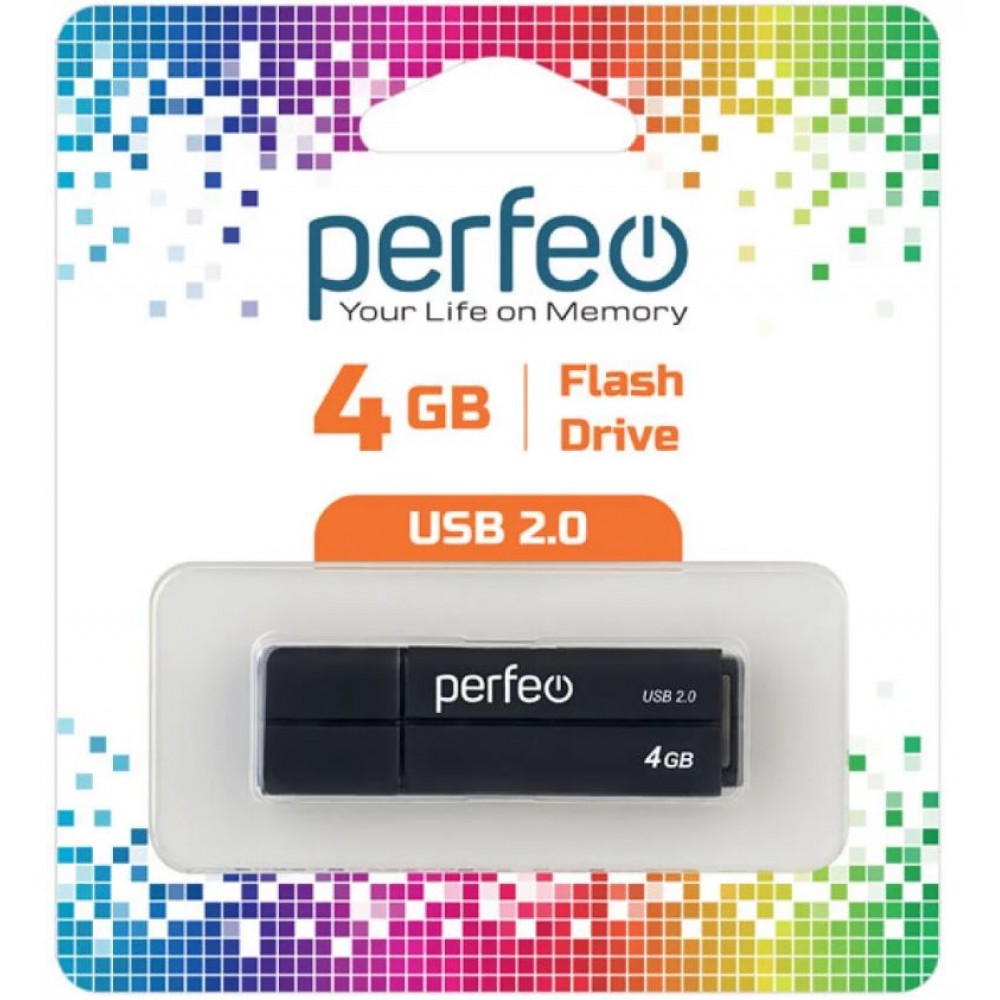Флешка USB 4Gb Perfeo C01G2 Black